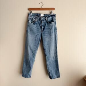 AGOLDE Medium Wash Kye Mid Rise Straight Crop Jeans Size 29